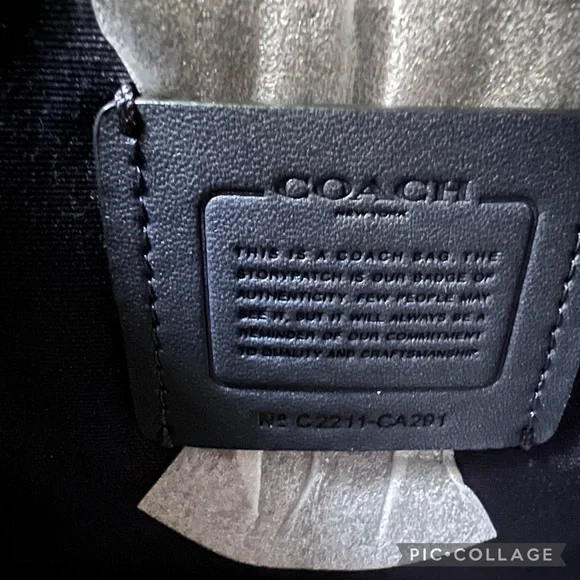 NWT COACH CA291 DEMPSEY TOTE‎ 22 WITH COACH PATCH STRAW/LEATHER SHOULDER BAG - Picture 7 of 11